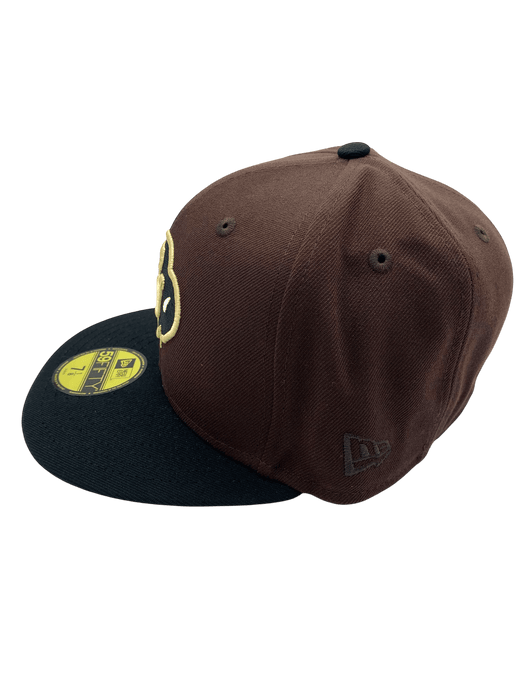 New Era Fitted Hat Adult Colorado Buffaloes New Era Brown/Black Custom Side Patch 59FIFTY Fitted Hat - Men's