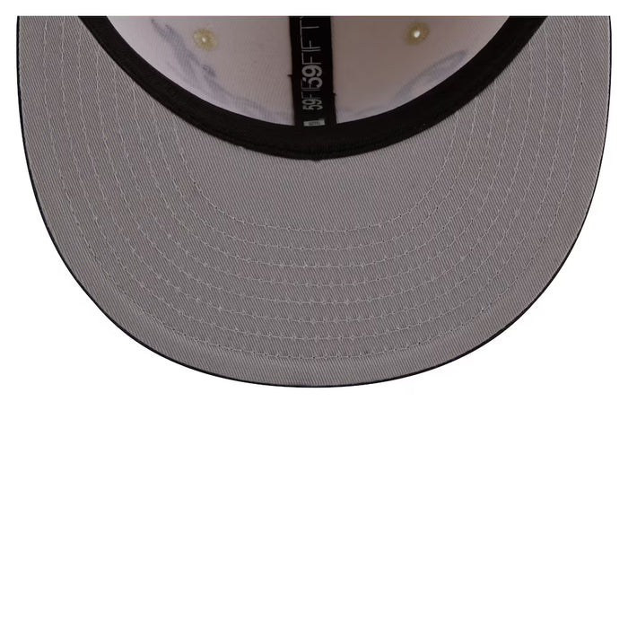 New Era Fitted Hat Adult Detroit Tigers New Era Chrome 2 Tone Chain Stitch Logo 59FIFTY Fitted Hat - Men's