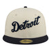 New Era Fitted Hat Adult Detroit Tigers New Era Chrome 2 Tone Chain Stitch Logo 59FIFTY Fitted Hat - Men's