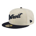 New Era Fitted Hat Adult Detroit Tigers New Era Chrome 2 Tone Chain Stitch Logo 59FIFTY Fitted Hat - Men's