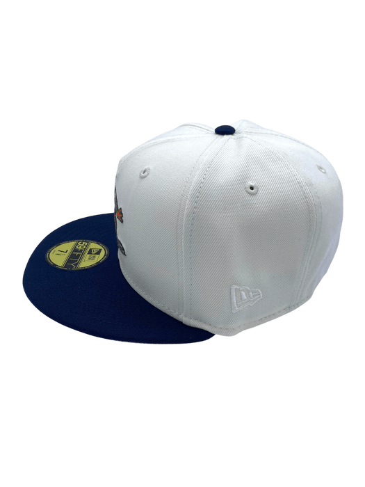 Adult Detroit Tigers New Era White/Navy Paws 2.0 Side Patch 59FIFTY Fitted Hat - Men's
