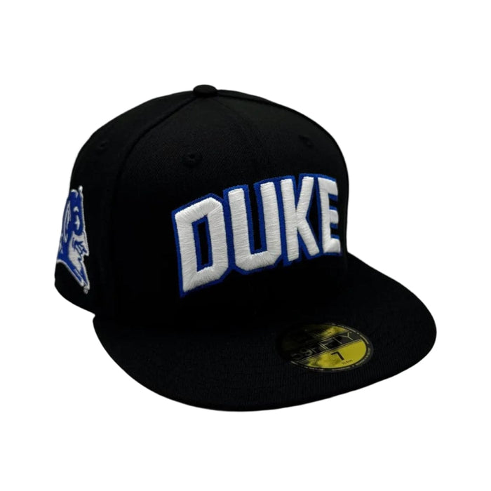 New Era Fitted Hat Adult Duke Blue Devils New Era Black NCAA 'Blue Bloods' Custom 59FIFTY Fitted Hat - Men's