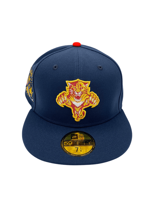 Adult Florida Panthers New Era Navy Classic Custom Side Patch 59FIFTY Fitted Hat - Men's
