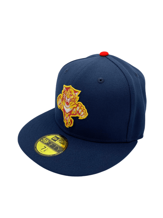 Adult Florida Panthers New Era Navy Classic Custom Side Patch 59FIFTY Fitted Hat - Men's