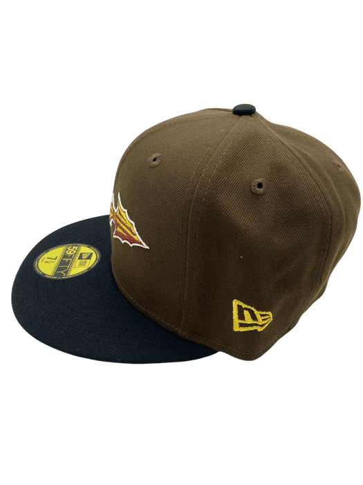 New Era Fitted Hat Adult Florida State Seminoles New Era Brown/Black Famous Jameis Custom Side Patch 59FIFTY Fitted Hat - Men's