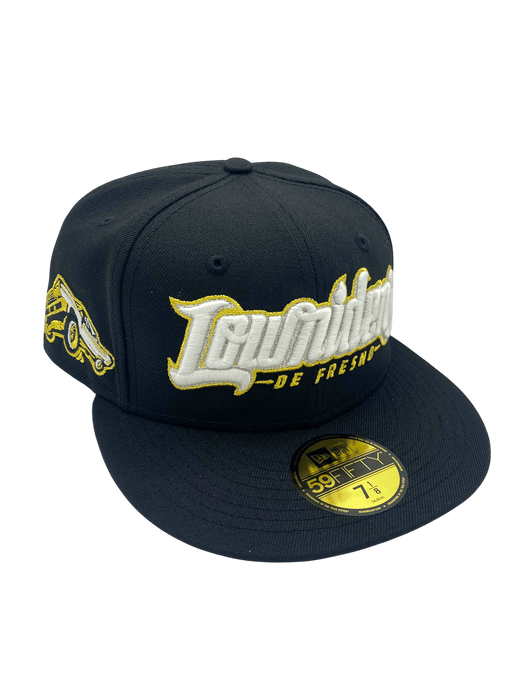 Adult Fresno Grizzlies New Era Black Lowriders Custom Side Patch 59FIFTY Fitted Hat - Men's