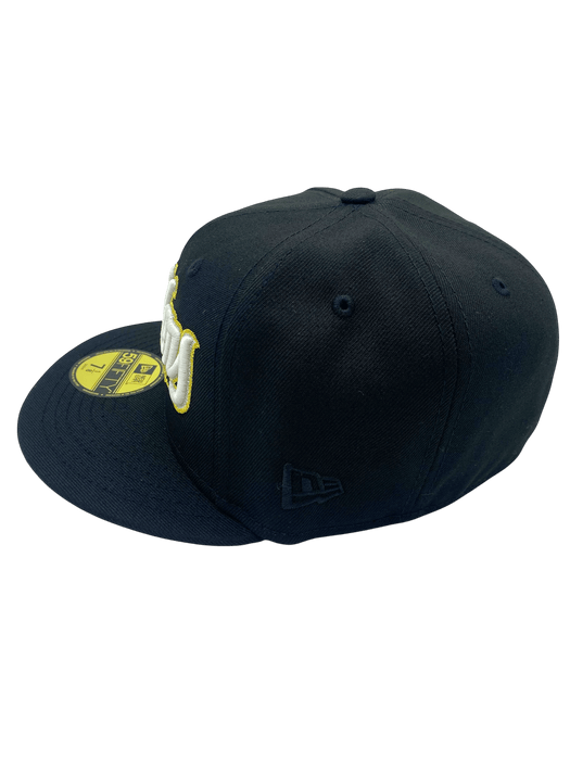 Adult Fresno Grizzlies New Era Black Lowriders Custom Side Patch 59FIFTY Fitted Hat - Men's