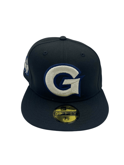 New Era Fitted Hat Adult Georgetown Hoyas New Era Black Big G Custom Side Patch 59FIFTY Fitted Hat - Men's