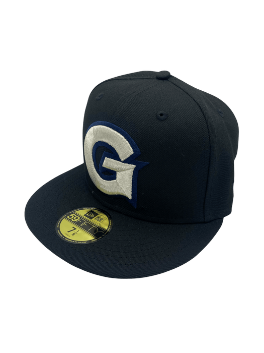 New Era Fitted Hat Adult Georgetown Hoyas New Era Black Big G Custom Side Patch 59FIFTY Fitted Hat - Men's