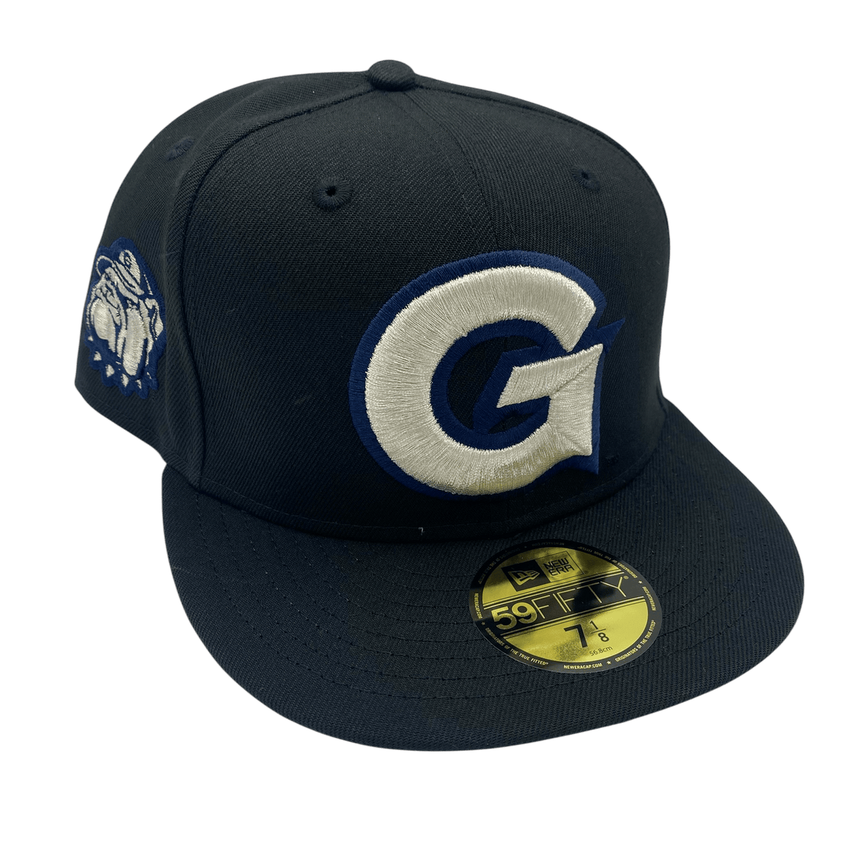 GAME CUSTOM NEW 59FIFTY G LOGO サイズ7 Adult Georgetown Hoyas New Era Black Big G Custom Side Patch 59FIFTY F