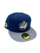 Adult Georgetown Hoyas New Era Navy/Gray Custom Mascot Side Patch 59FIFTY Fitted Hat - Men's