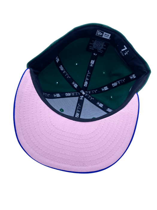 New Era Fitted Hat Adult Hartford Whalers New Era Green Pinky Custom Side Patch 59FIFTY Fitted Hat - Men's