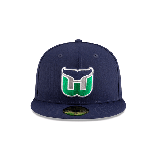 New Era Fitted Hat Adult Hartford Whalers New Era Navy 59FIFTY Vintage Fitted Hat - Men's