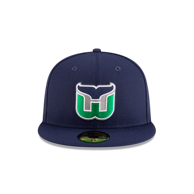 New Era Fitted Hat Adult Hartford Whalers New Era Navy 59FIFTY Vintage Fitted Hat - Men's