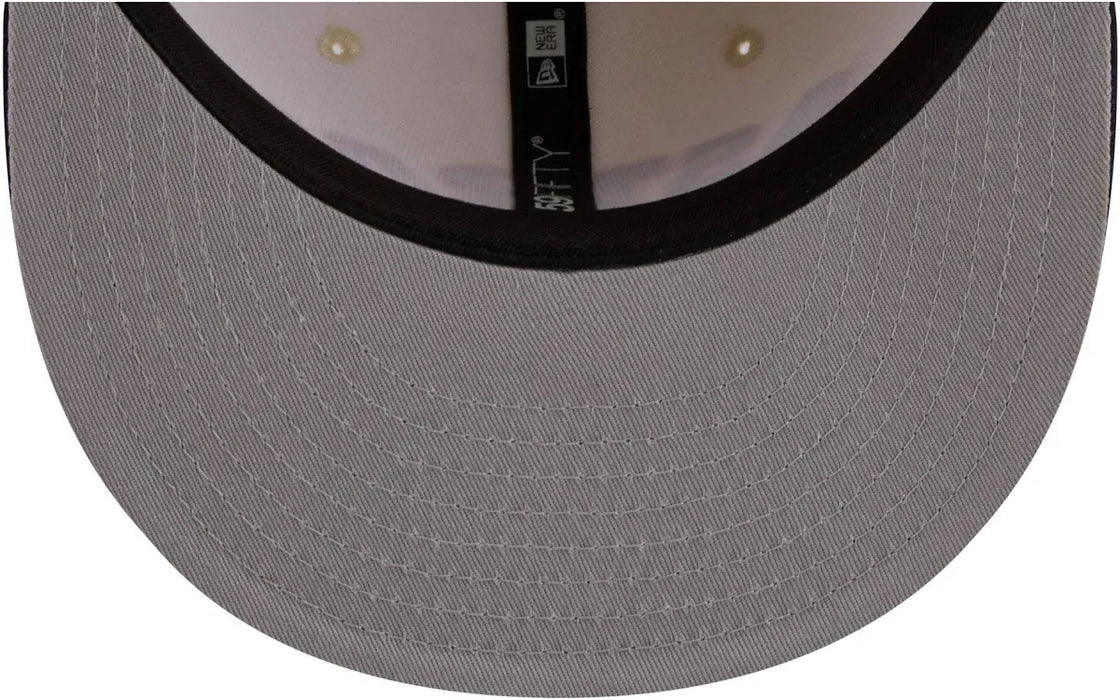 New Era Fitted Hat Adult Houston Astros New Era Chrome 2 Tone Chain Stitch Logo 59FIFTY Fitted Hat - Men's