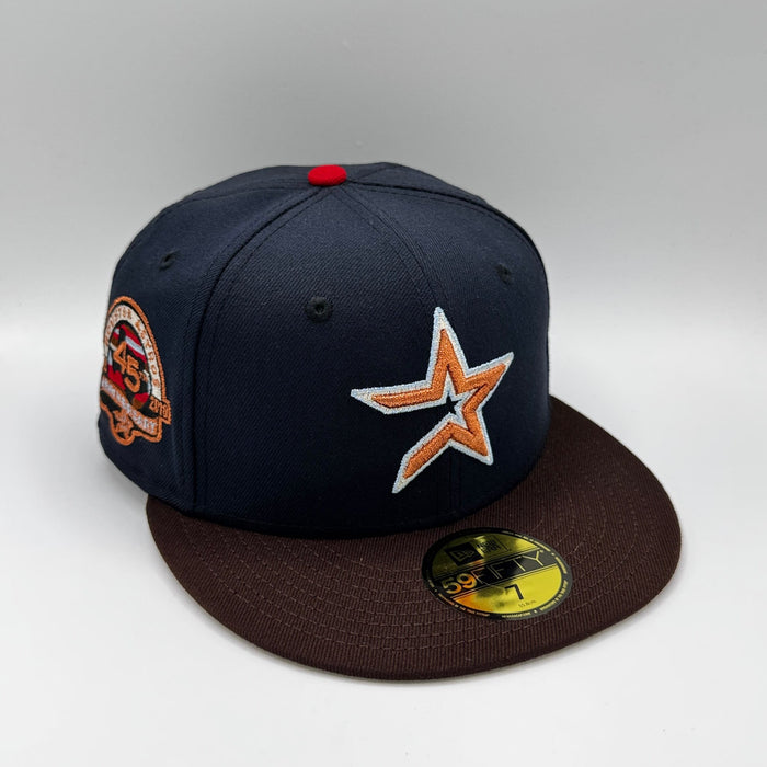 New Era Fitted Hat Adult Houston Astros New Era Interstellar Custom Side Patch 59FIFTY Fitted Hat - Men's