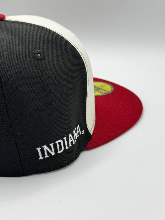 New Era Fitted Hat Adult Indiana Hoosiers Chrome New Era NCAA 'Cignetti' Custom 59FIFTY Fitted Hat - Men's