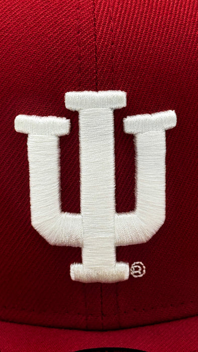 New Era Fitted Hat Adult Indiana Hoosiers UNDEFEATED SEASON Custom Side Patch 59FIFTY Fitted Hat - Mens