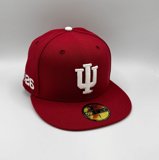New Era Fitted Hat Adult Indiana Hoosiers UNDEFEATED SEASON Custom Side Patch 59FIFTY Fitted Hat - Mens