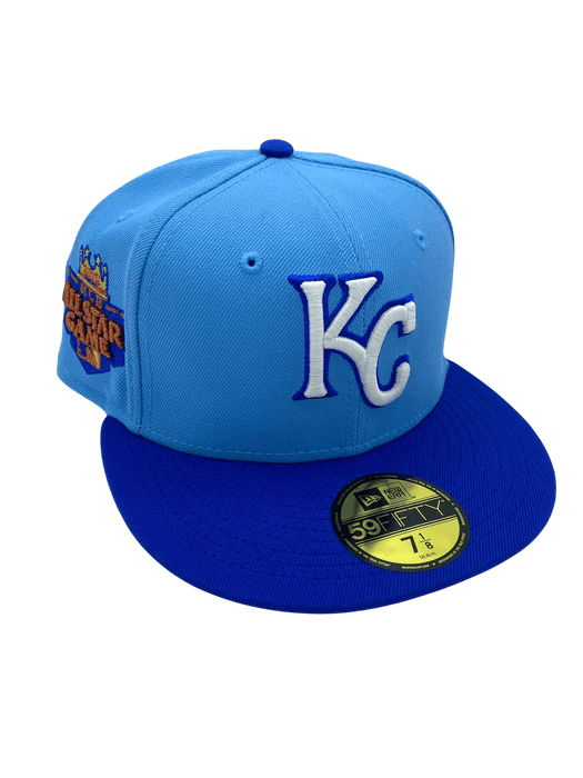 Adult Kansas City Royals New Era Blue Classic Side Patch 59FIFTY Fitted Hat - Men's