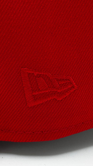 New Era Fitted Hat Adult Kansas Jayhawks New Era Red NCAA 'Blue Bloods' Custom 59FIFTY Fitted Hat - Men's