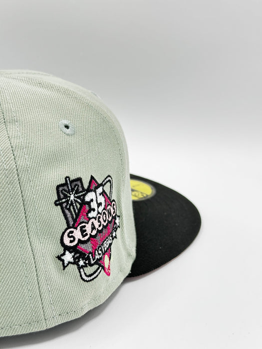 New Era Fitted Hat Adult Las Vegas 51s New Era Green & Black 'The Alien' Custom 59FIFTY Fitted Hat - Men's