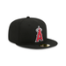 New Era Fitted Hat Adult Los Angeles Angels New Era Black/Team Basic 59FIFTY Fitted Hat - Men's