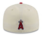 New Era Fitted Hat Adult Los Angeles Angels New Era Chrome 2 Tone Chain Stitch Logo 59FIFTY Fitted Hat - Men's