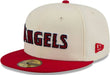 New Era Fitted Hat Adult Los Angeles Angels New Era Chrome 2 Tone Chain Stitch Logo 59FIFTY Fitted Hat - Men's