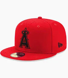 New Era Fitted Hat Adult Los Angeles Angels New Era Red and black Collection 59FIFTY Fitted Hat - Men's
