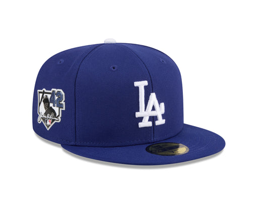 New Era Fitted Hat Adult Los Angeles Dodgers New Era Blue 2026 Jackie Robinson Day Side Patch On Field 59FIFTY Fitted Hat - Men's