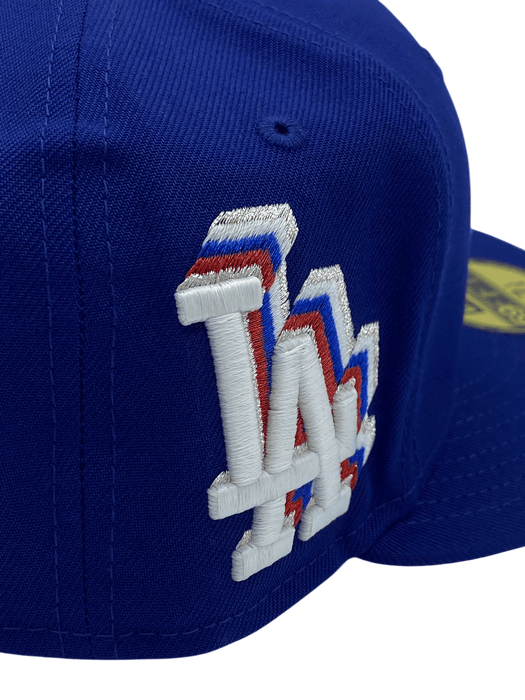 Adult Los Angeles Dodgers New Era Blue 42 Side Patch 59FIFTY Fitted Hat - Men's