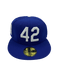 Adult Los Angeles Dodgers New Era Blue 42 Side Patch 59FIFTY Fitted Hat - Men's