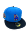 New Era Fitted Hat Adult Los Angeles Dodgers New Era Blue/Black Movie Pack Custom Side Patch 59FIFTY Fitted Hat - Men's