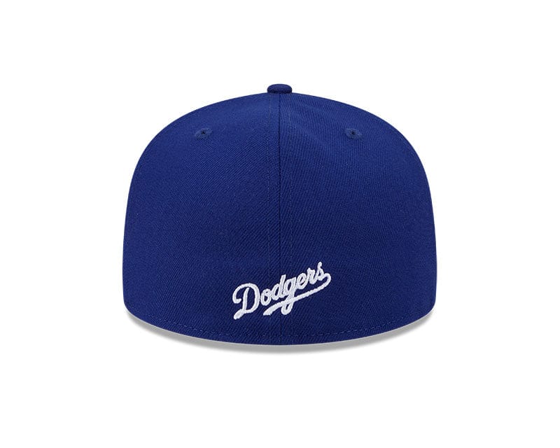Adult Los Angeles Dodgers New Era Blue Overlap 59FIFTY Fitted Hat - Men's