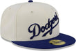 New Era Fitted Hat Adult Los Angeles Dodgers New Era Chrome 2 Tone Chain Stitch Logo 59FIFTY Fitted Hat - Men's