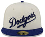 New Era Fitted Hat Adult Los Angeles Dodgers New Era Chrome 2 Tone Chain Stitch Logo 59FIFTY Fitted Hat - Men's