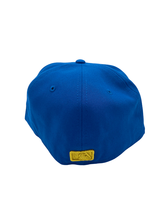 Adult Los Angeles Dodgers New Era Seashore Blue Viva Los Dodgers Side Patch 59FIFTY Fitted Hat - Men's