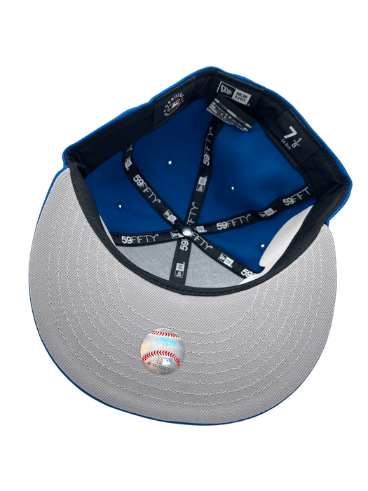 Adult Los Angeles Dodgers New Era Seashore Blue Viva Los Dodgers Side Patch 59FIFTY Fitted Hat - Men's