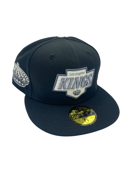 New Era Fitted Hat Adult Los Angeles Kings New Era Black Custom Side Patch 59FIFTY Fitted Hat - Men's