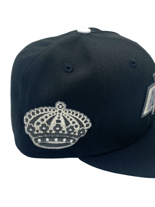 New Era Fitted Hat Adult Los Angeles Kings New Era Black Custom Side Patch 59FIFTY Fitted Hat - Men's