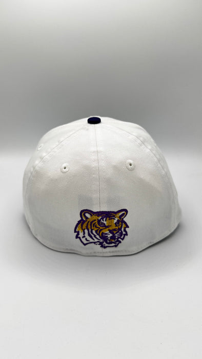 New Era Fitted Hat Adult Louisiana State White New Era LSU Legends #7 Custom 59FIFTY Fitted Hat - Men's
