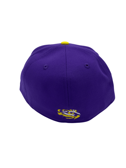 New Era Fitted Hat Adult LSU Tigers New Era Purple Geaux Tigers Custom Side Patch 59FIFTY Fitted Hat - Men's