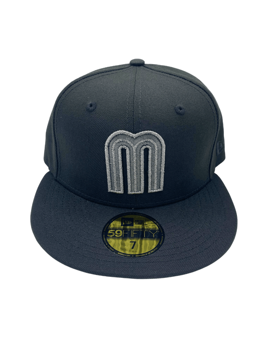 Adult Mexico New Era Black Tonal Custom 59FIFTY Fitted Hat -Men's