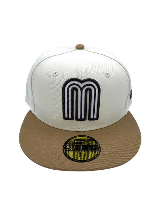 Adult Mexico New Era Chrome/Tan Custom 59FIFTY Fitted Hat -Men's