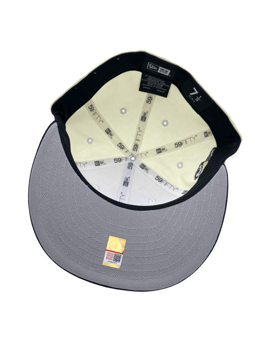 New Era Fitted Hat Adult Michigan Wolverines New Era Chrome/Navy Custom Side Patch 59FIFTY Fitted Hat - Men's