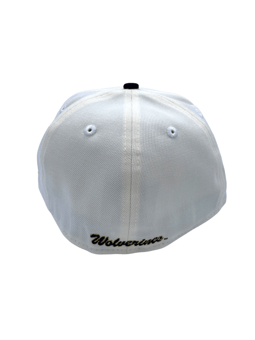 New Era Fitted Hat Adult Michigan Wolverines New Era Chrome/Navy Custom Side Patch 59FIFTY Fitted Hat - Men's