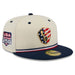 New Era Fitted Hat Adult Milwaukee Brewers New Era Cream/ Navy 2026 Fourth of July On Field 59FIFTY Fitted Hat - Men's