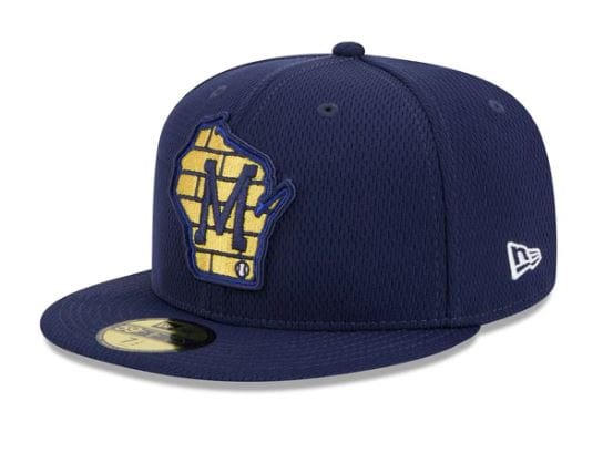 Adult Milwaukee Brewers New Era Navy 2025 MLB Alternate Clubhouse 59FIFTY Fitted Hat - Men's