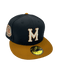 New Era Fitted Hat Adult Minneapolis Millers New Era Black/Brown Rust Side Patch 59FIFTY Fitted Hat - Men's